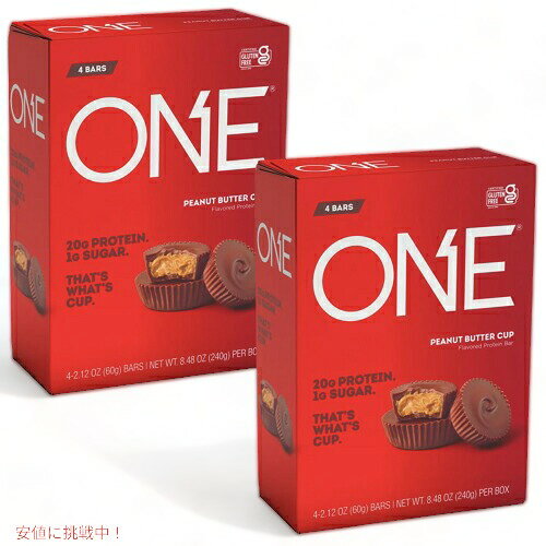 【2個セット】ONE Bar Protein Bar Peanut Butter Cup 4ct / ワンバー プロテインバー ピーナッツバターカップ 4個入り