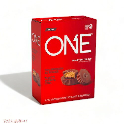【スーパーSALE★最大2,000円OFF 9/11(金)1:59まで】ONE Bar Protein Bar Peanut Butter Cup 4ct / ワンバー プロテインバー ピーナッツバターカップ 4個入り