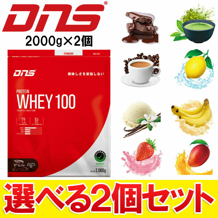【期間限定ポイント最大20倍(2026/6/13 23:59迄)】 【選べる2個セット】 DNS プロテイン ホエイ100 4000g