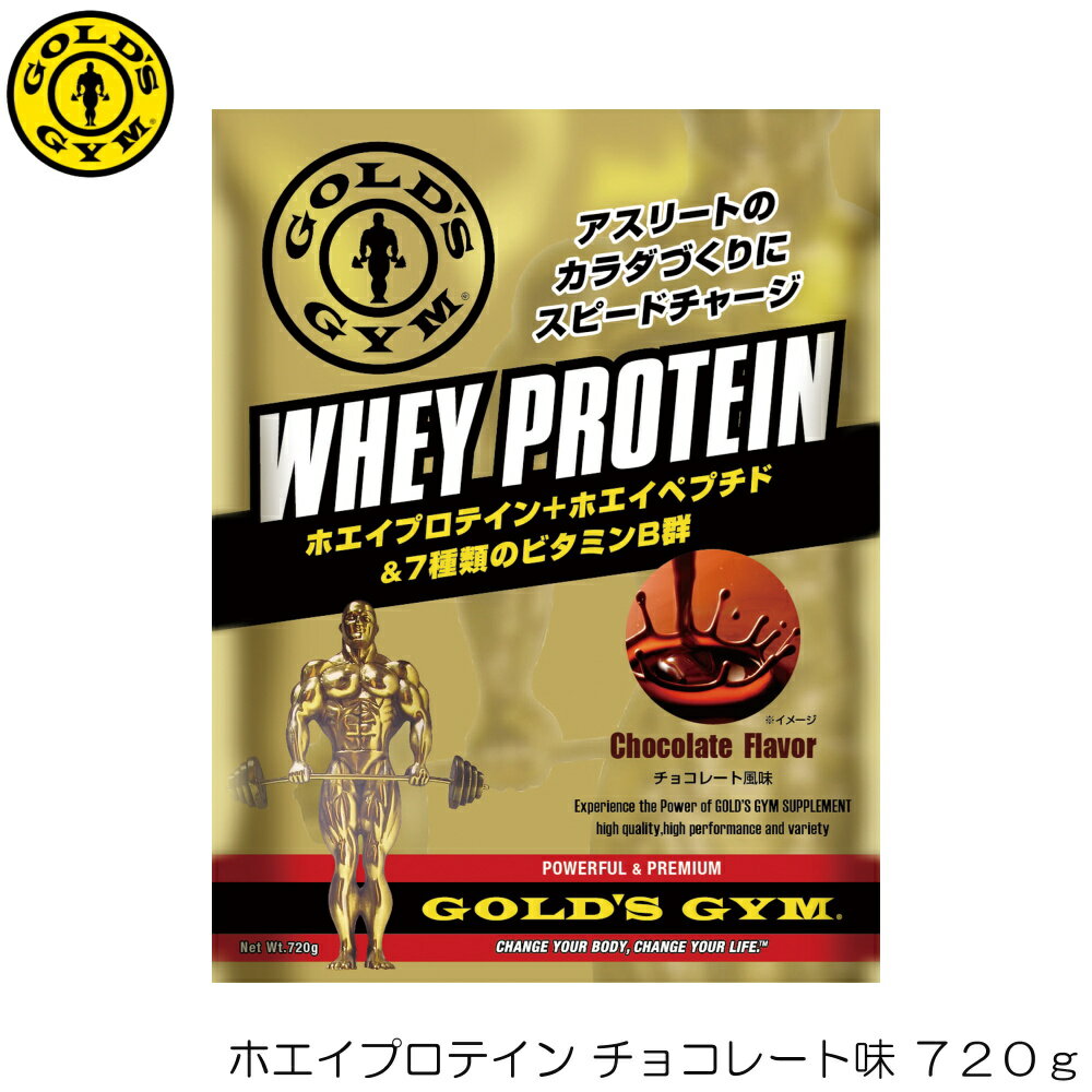 【店内商品3点以上でさらに3％OFFクーポン配布中】GOLD'S GYM ゴールドジム ホエイプロテイン チョコレート風味 720g F5572 83029