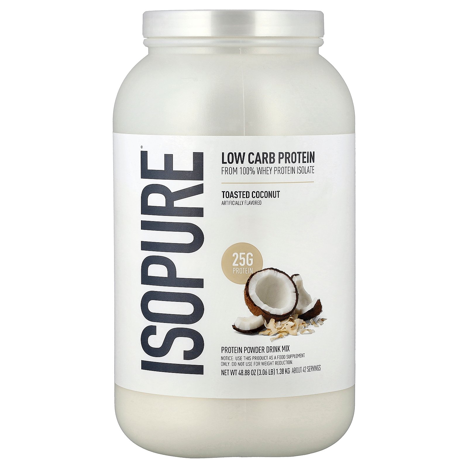 【15%OFFクーポン★6/20 20:00~6/26 01:59】Isopure ローカーボ プロテインパウダー 【 iHerb アイハーブ 公式 】 アイソピュア ホエイ プロテイン アイソレート タンパク質 BCAA グルタミン 低炭水化物 パウダー 粉末 トーストココナッツ味 1.36kg
