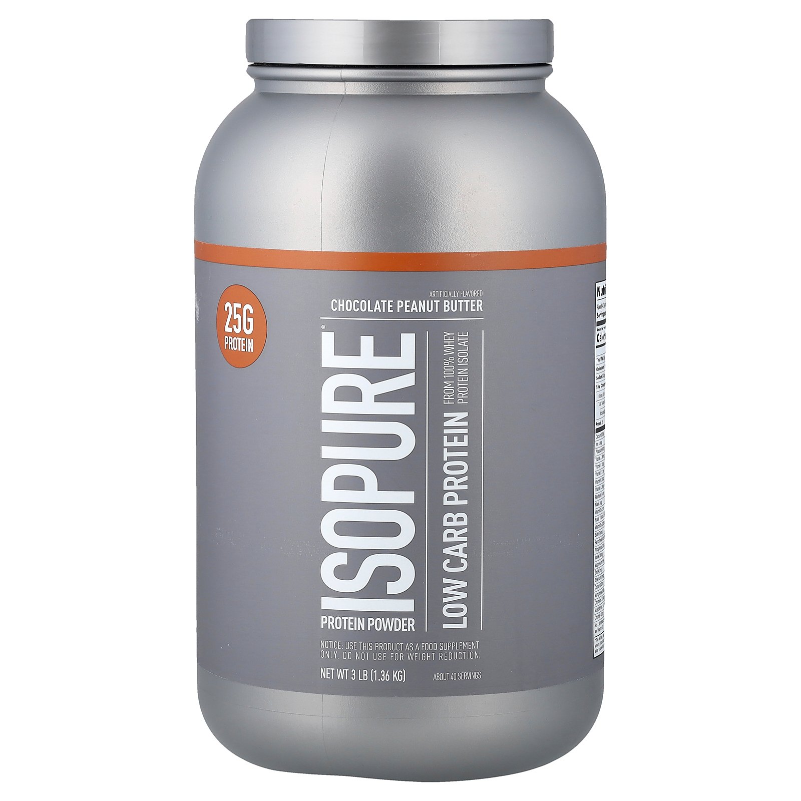 【15%OFFクーポン★6/20 20:00~6/26 01:59】Isopure ローカーボ プロテインパウダー 【 iHerb アイハーブ 公式 】 アイソピュア ホエイ プロテイン アイソレート タンパク質 BCAA グルタミン 低炭水化物 パウダー 粉末 チョコレートピーナッツバター味 1.36kg