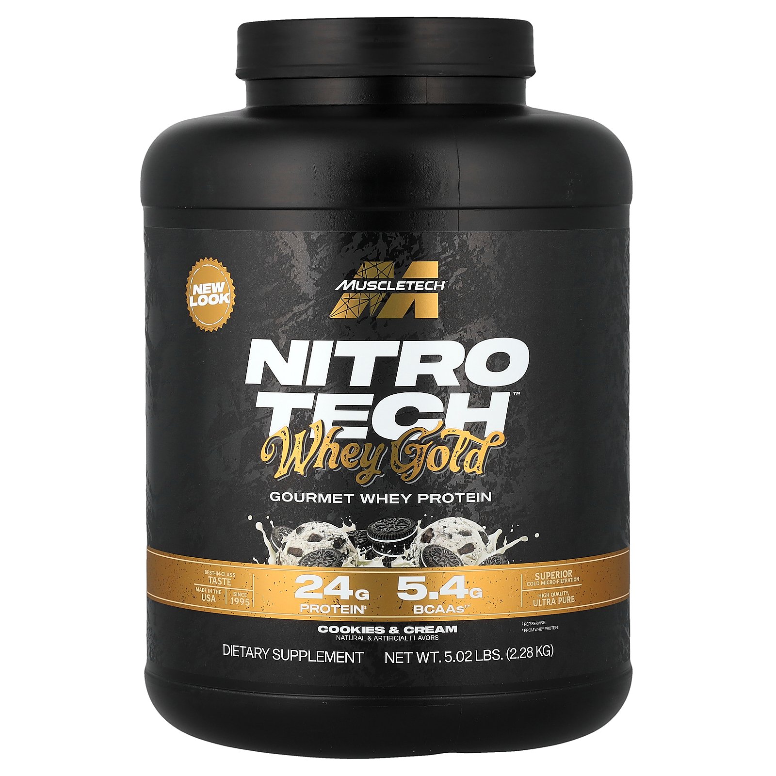 【SS限定20%OFFクーポン★6/4 20:00~6/11 01:59】Muscletech ニトロテック 100%ホエイゴールド 【 iHerb アイハーブ 公式 】 マッスルテック Nitro Tech ホエイ プロテイン パウダー ホエイタンパク質 粉末 クッキーアンドクリーム 2.27kg （約77回分）