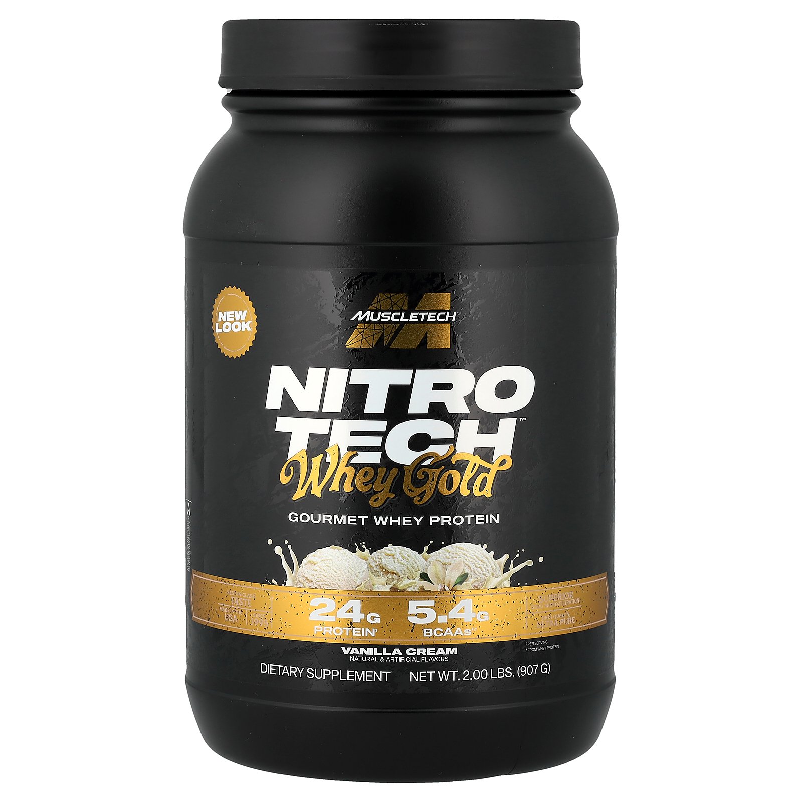 【SS限定20%OFFクーポン★6/4 20:00~6/11 01:59】Muscletech ニトロテック 100%ホエイゴールド 【 iHerb アイハーブ 公式 】 マッスルテック Nitro Tech ホエイ プロテイン パウダー ホエイタンパク質 粉末 フレンチバニラクリーム 907g （約31回分）