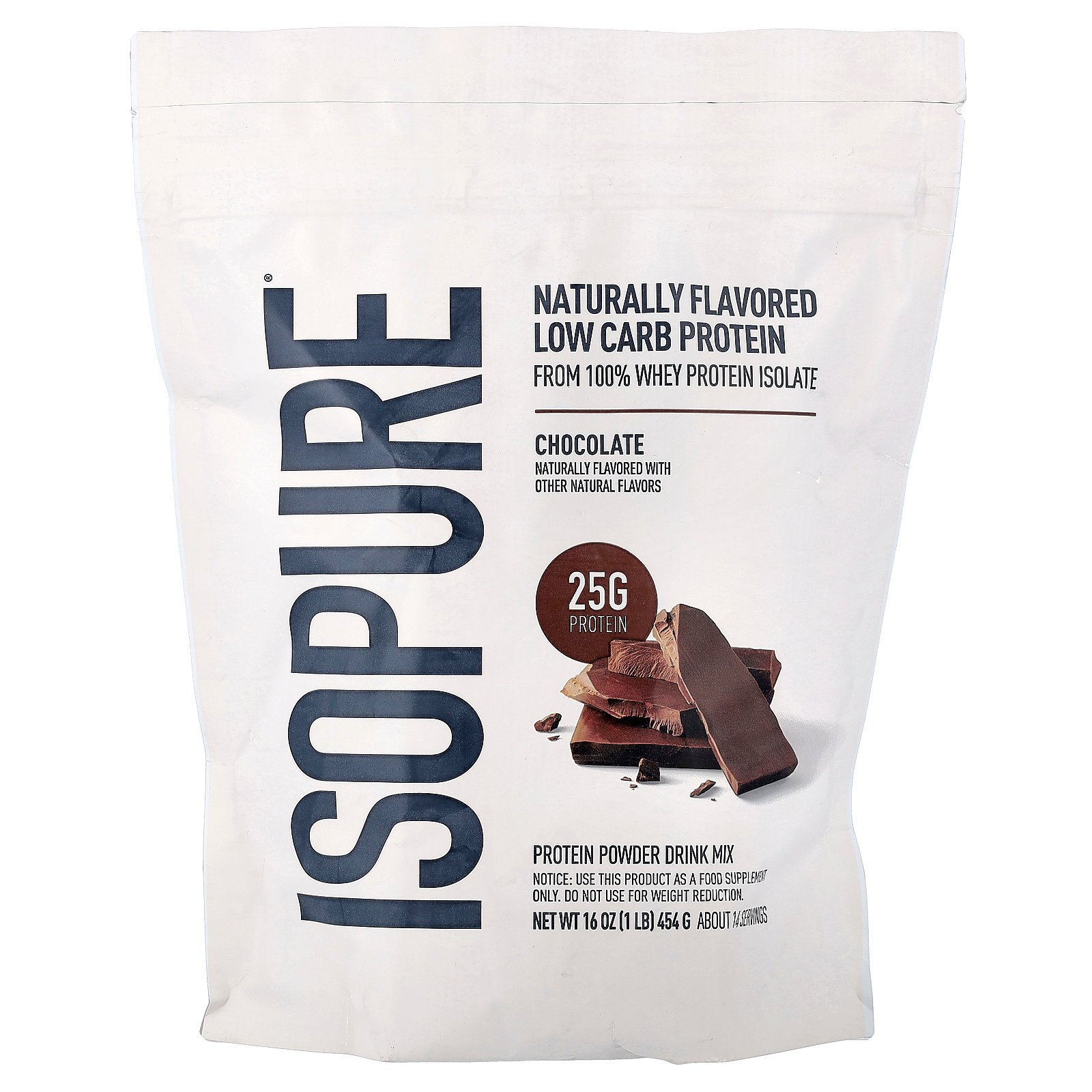 Isopure ローカーボ プロテインパウダー 【 iHerb アイハーブ 公式 】 アイソピュア ホエイ プロテイン アイソレート タンパク質 BCAA グルタミン 低炭水化物 ローカーブ パウダー 粉末 ダークチョコレート味 454g