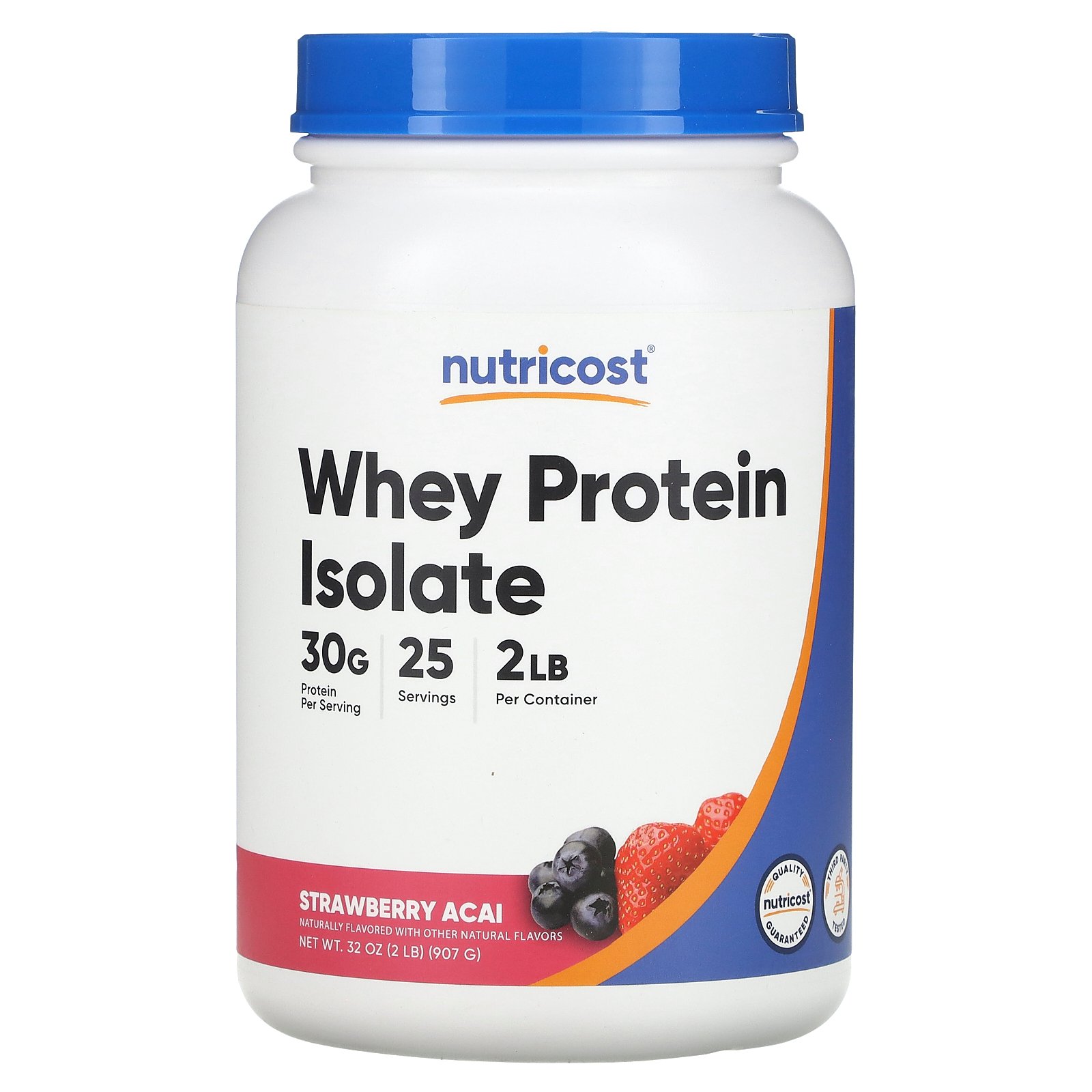 Nutricost ホエイプロテイン アイソレート 【 iHerb アイハーブ 公式 】 ニュートリコスト ホエイ プロテイン タンパク質 たんぱく質 パウダー 粉末 ストロベリーアサイー味 907g