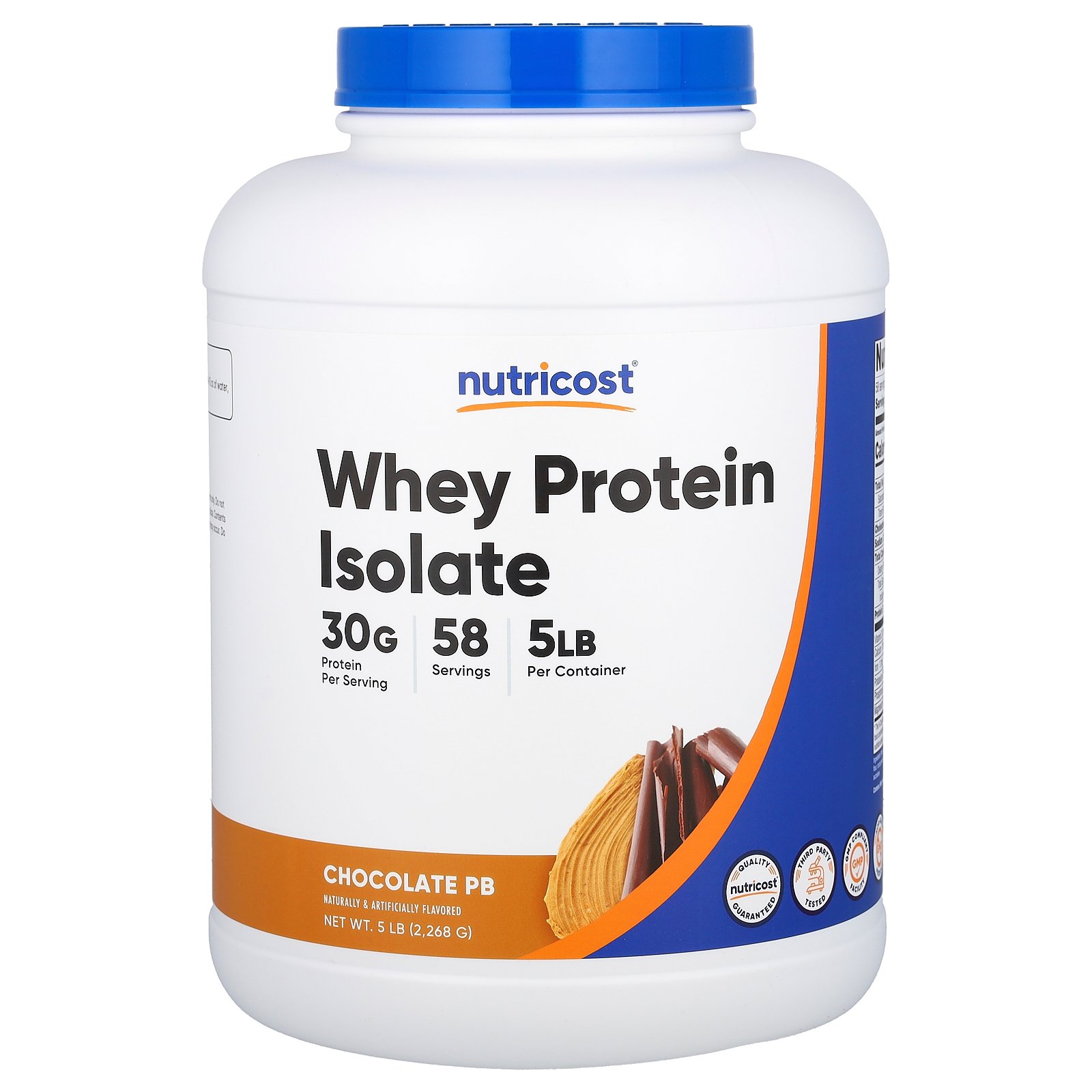 Nutricost ホエイプロテイン アイソレート 【 iHerb アイハーブ 公式 】 ニュートリコスト ホエイ プロテイン タンパク質 たんぱく質 パウダー 粉末 チョコレート ピーナッツバター味 2,268g