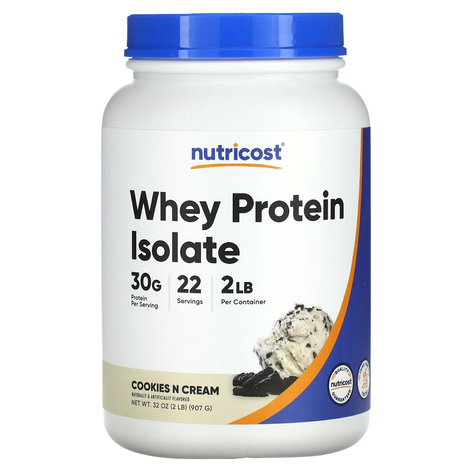 Nutricost ホエイプロテイン アイソレート 【 iHerb アイハーブ 公式 】 ニュートリコスト ホエイ プロテイン タンパク質 たんぱく質 パウダー 粉末 クッキー&クリーム味 907g