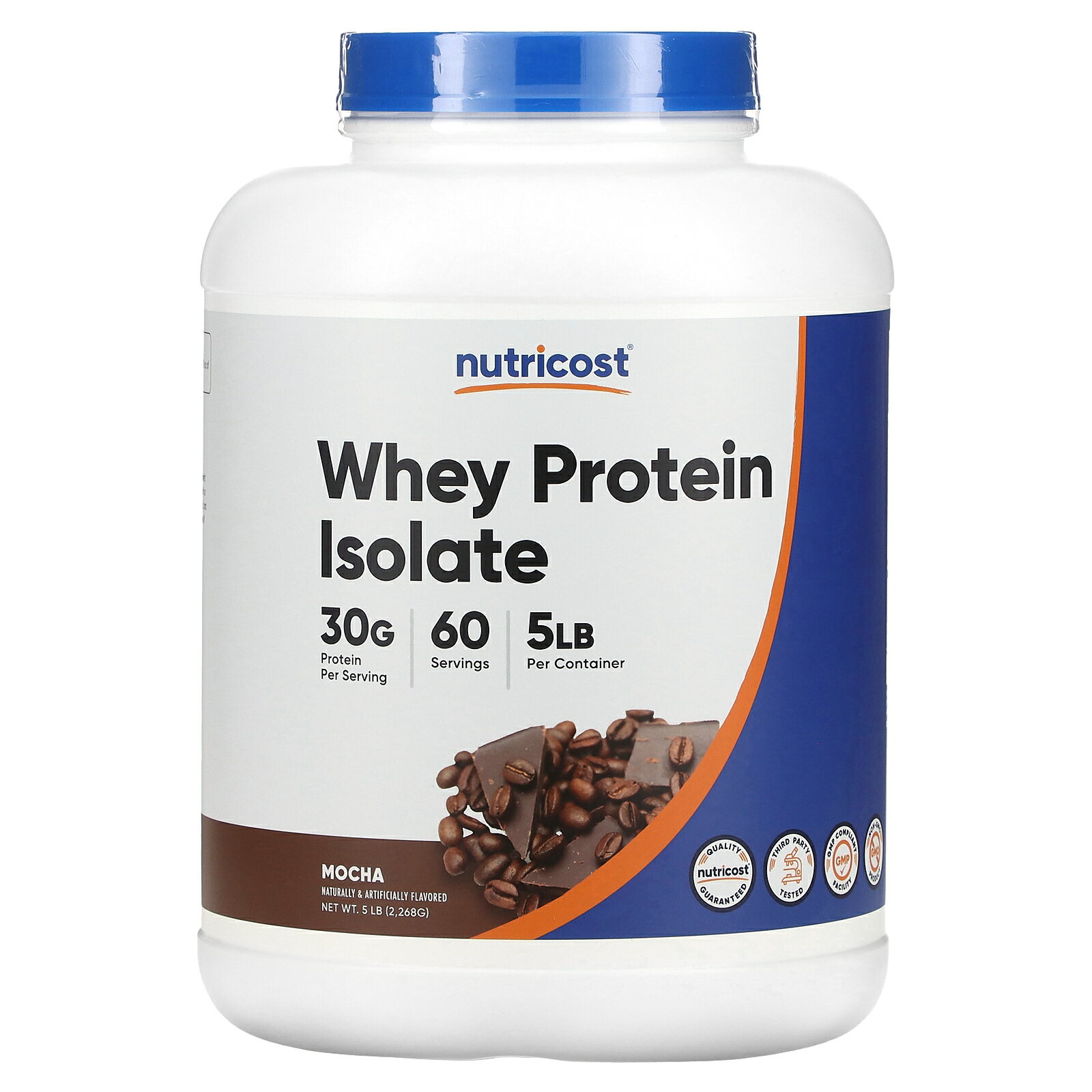 Nutricost ホエイプロテイン アイソレート 【 iHerb アイハーブ 公式 】 ニュートリコスト ホエイ プロテイン タンパク質 たんぱく質 パウダー 粉末 モカ味 2,268g