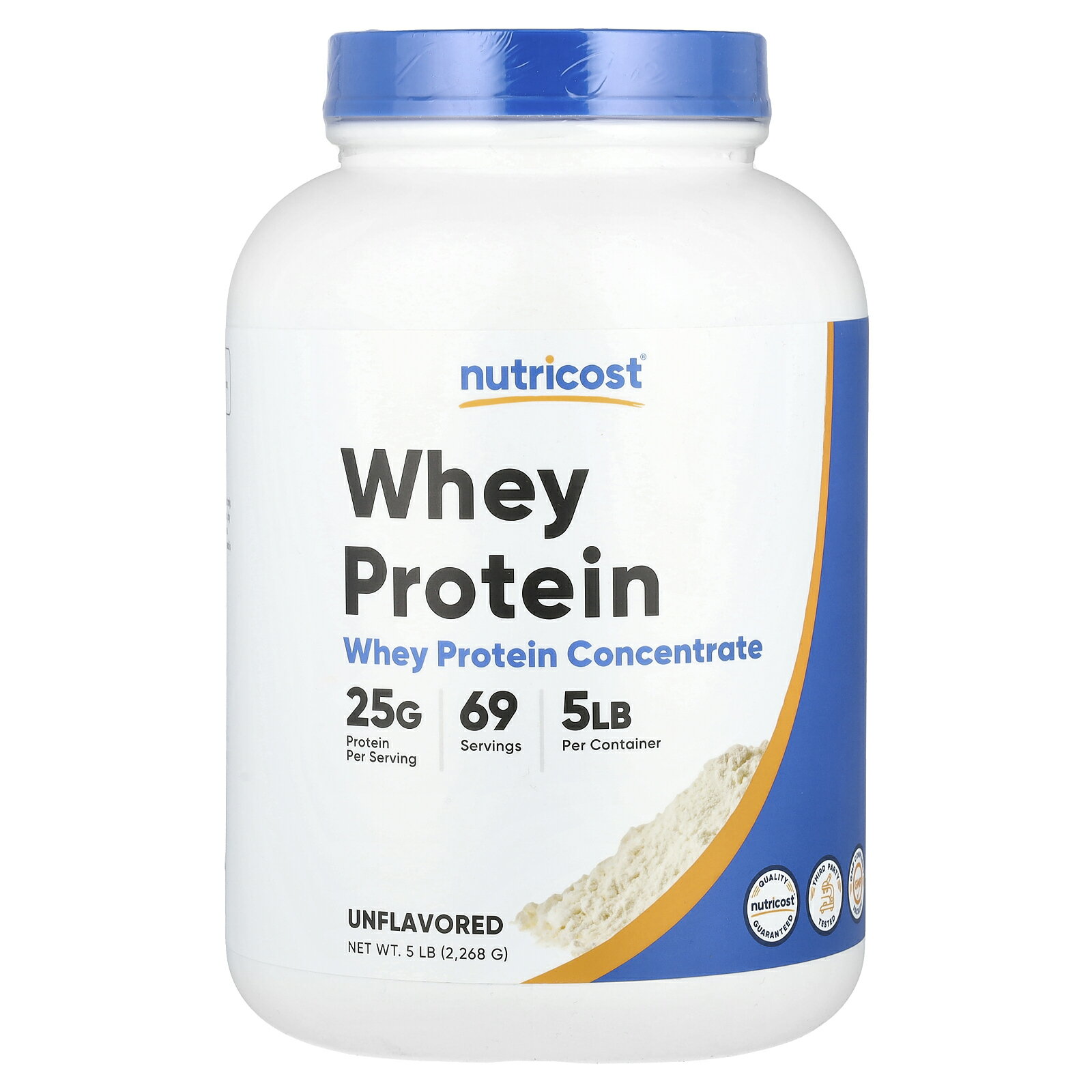 Nutricost ホエイプロテイン コンセントレート 【 iHerb アイハーブ 公式 】 ニュートリコスト ホエイ プロテイン タンパク質 たんぱく質 濃縮物 パウダー 粉末 アンフレーバード プレーン 無香料 2,268g