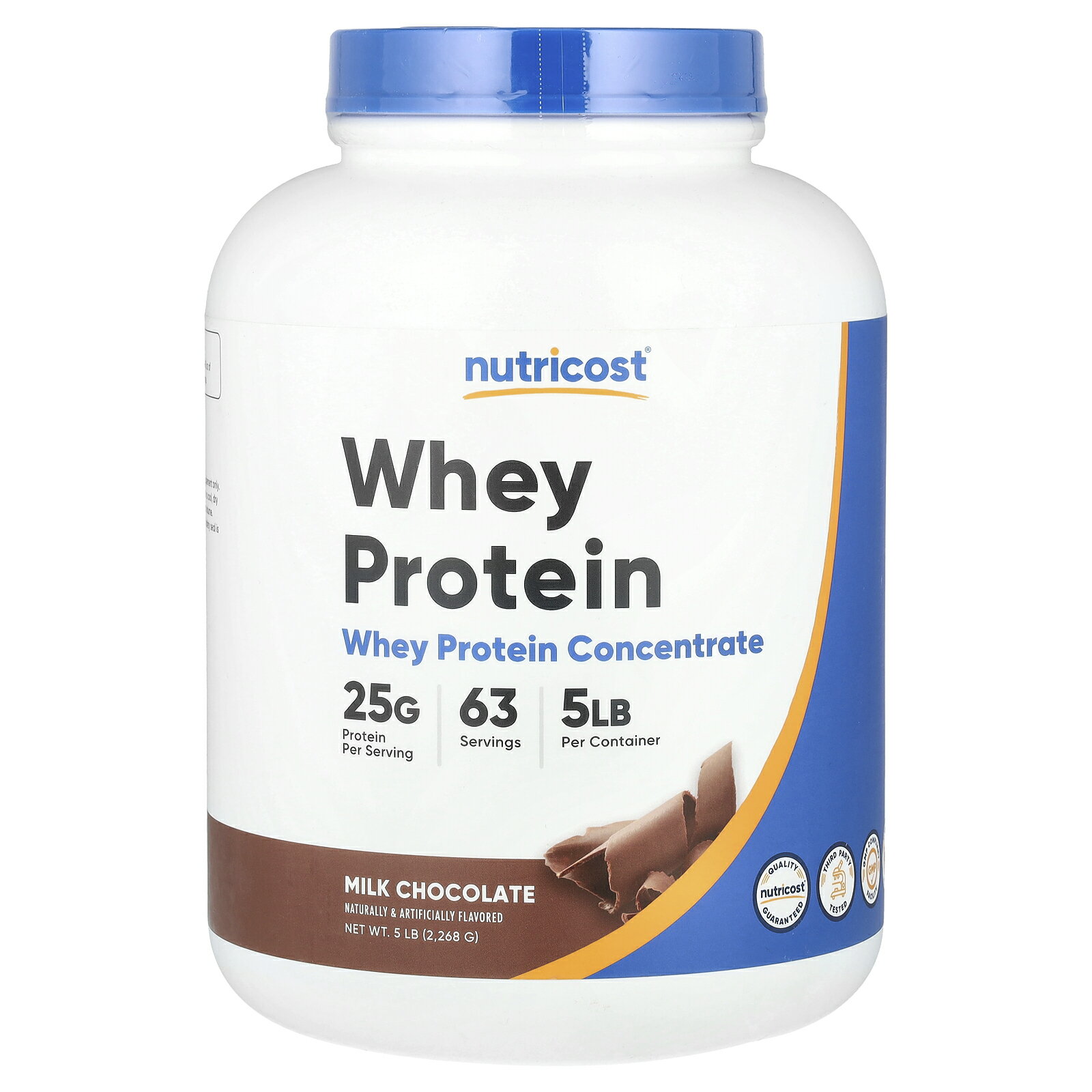 Nutricost ホエイプロテイン コンセントレート 【 iHerb アイハーブ 公式 】 ニュートリコスト ホエイ プロテイン タンパク質 たんぱく質 濃縮物 パウダー 粉末 ミルクチョコレート味 2,268g