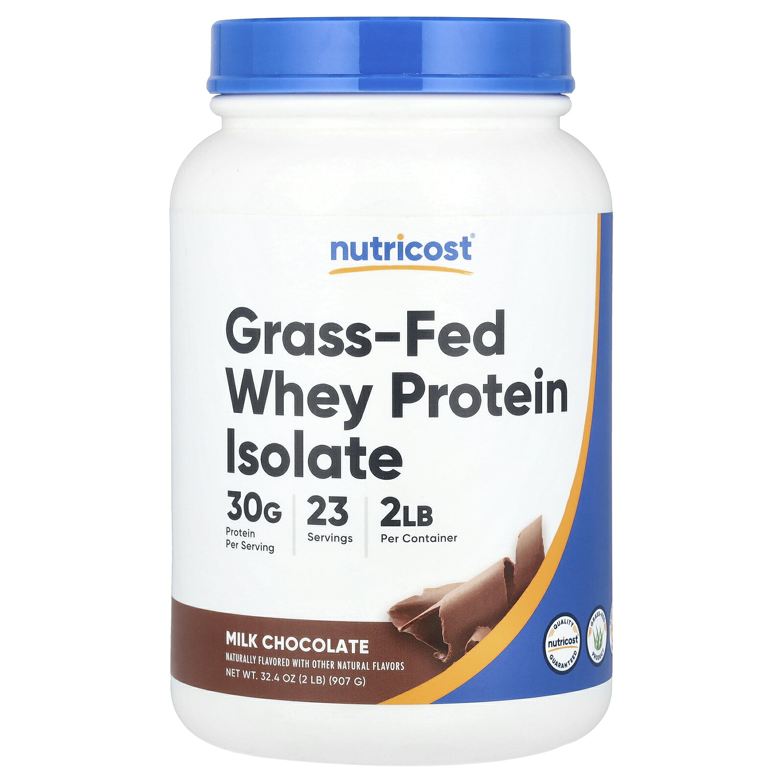 Nutricost グラスフェッド ホエイプロテイン アイソレート 【 iHerb アイハーブ 公式 】 ニュートリコスト ホエイ プロテイン タンパク質 たんぱく質 牧草飼育 パウダー 粉末 ミルクチョコレート味 907g