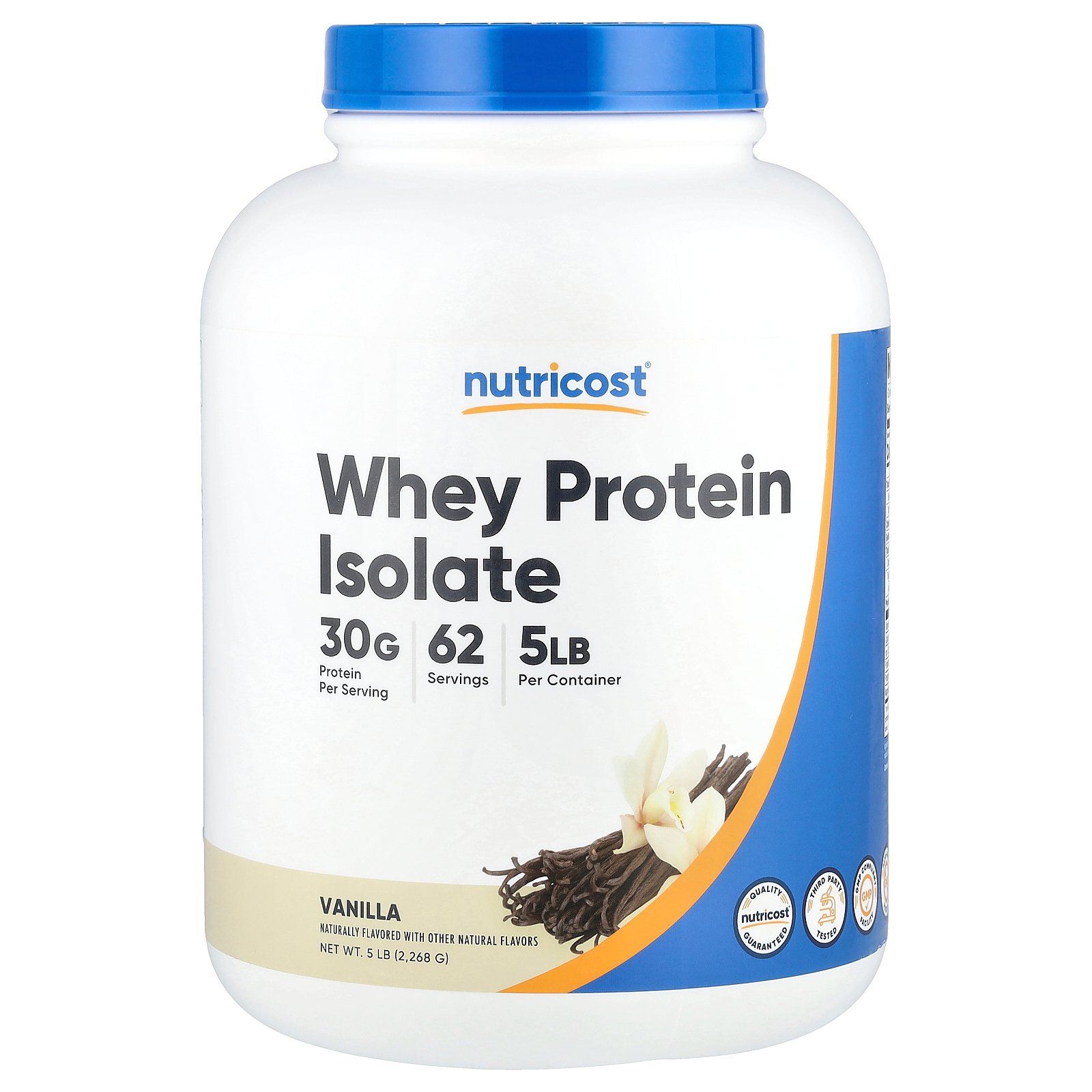 Nutricost ホエイプロテイン アイソレート 【 iHerb アイハーブ 公式 】 ニュートリコスト ホエイ プロテイン タンパク質 たんぱく質 パウダー 粉末 バニラ味 2,268g