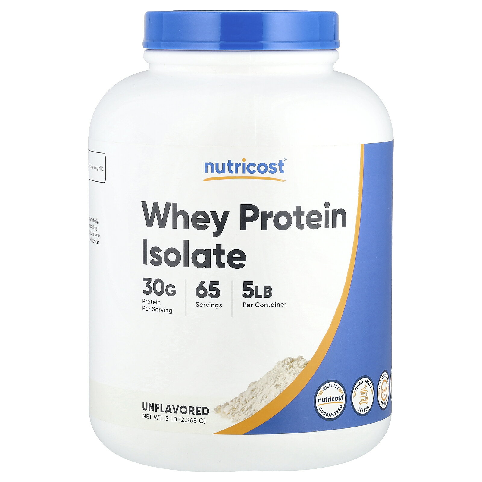Nutricost ホエイプロテイン アイソレート 【 iHerb アイハーブ 公式 】 ニュートリコスト ホエイ プロテイン タンパク質 たんぱく質 パウダー 粉末 アンフレーバード プレーン 無香料 2,268g