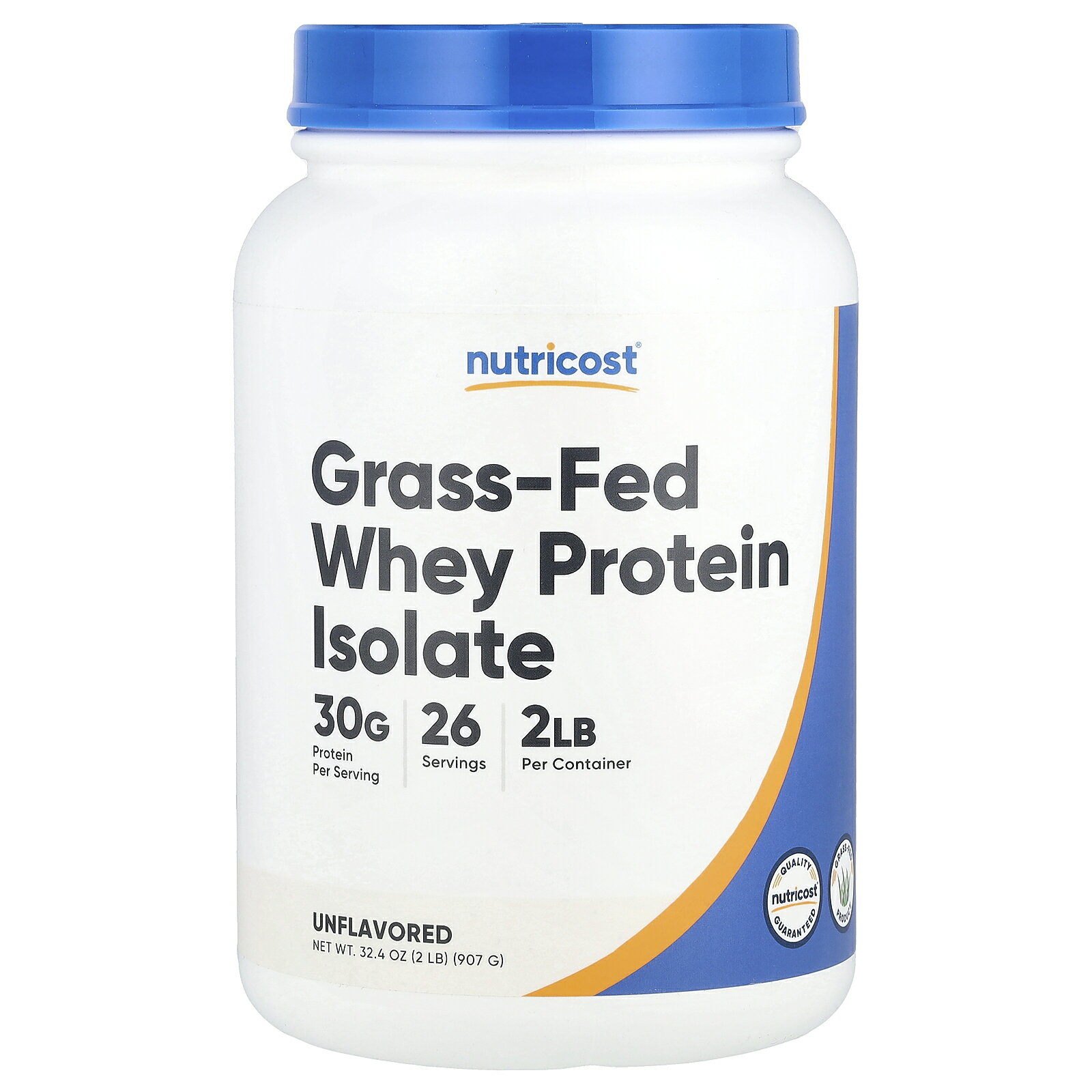 Nutricost グラスフェッド ホエイプロテイン アイソレート 【 iHerb アイハーブ 公式 】 ニュートリコスト ホエイ プロテイン タンパク質 たんぱく質 牧草飼育 パウダー 粉末 プレーン 無香料 907g