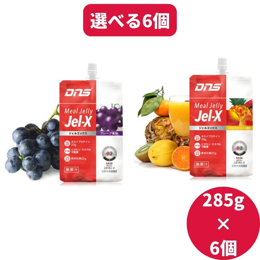 【土日も稼働】DNS ジェルエックス プロテインゼリー グレープ/トロピカルフルーツ 285g×6個 筋トレ トレーニング 栄養補給
