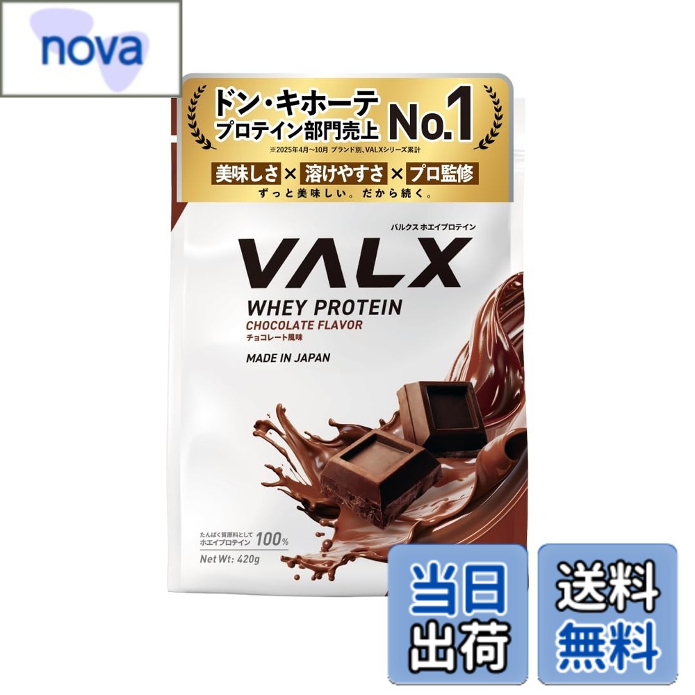 【9月1日ー9月15日まで200円オフ】【送料無料】VALX バルクス ホエイ プロテイン 420g チョコレート 風味 ホエイプロテイン WPC お試し 少量 ダイエット 山本義徳 監修 国内製造