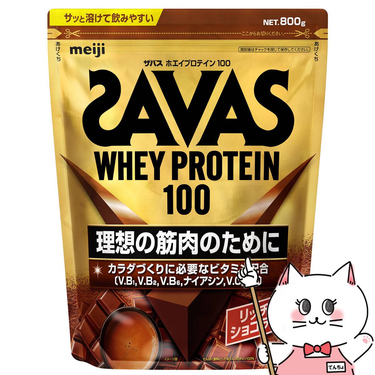 明治 ザバス SAVAS ホエイプロテイン100 リッチショコラ 800g【meiji ボディメイク WHEY PROTEIN】 【宅配便送料無料】 (wn1016)(6024976)