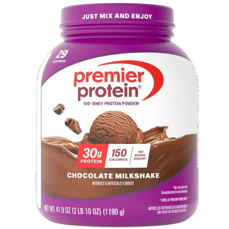 プレミアプロテイン 100％ホエイプロテインパウダー チョコレートミルクシェイク たんぱく質30g 29回分 Premier Protein 100% Whey Protein Powder, Chocolate Milkshake, 30g Protein, 29 Servings 【お取り寄せ商品】