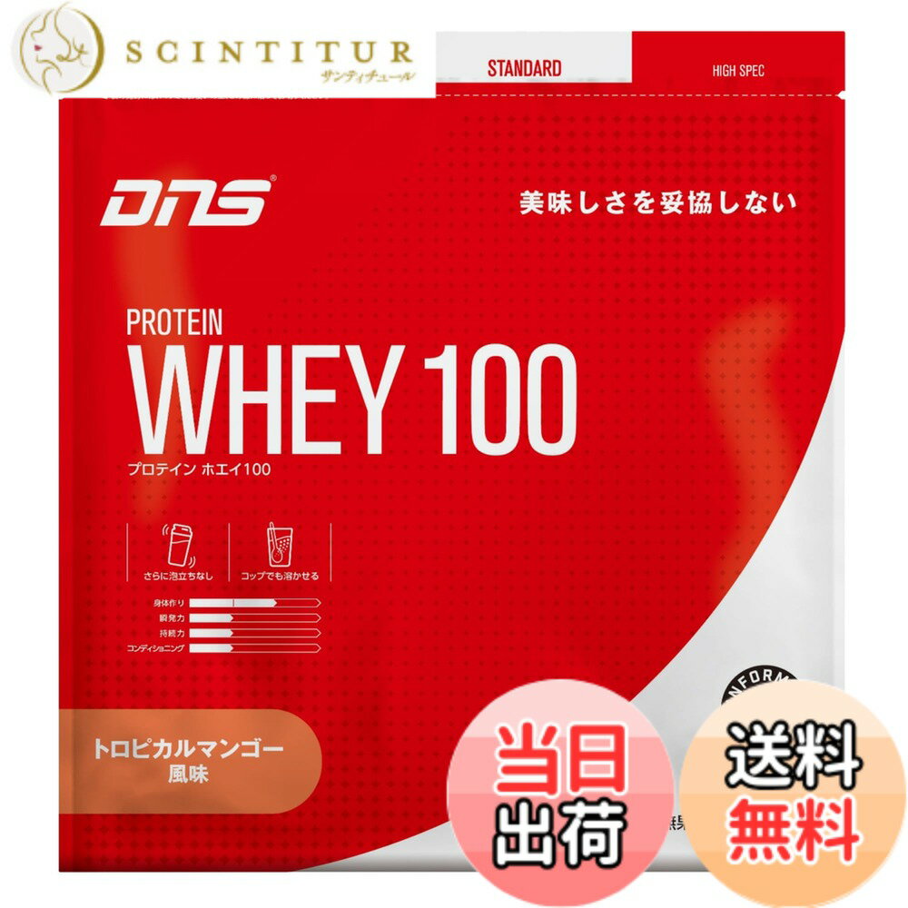 【送料無料】DNS プロテイン ホエイ100 トロピカルマンゴー風味 315g 国内製造 水で飲める プロテイン WPC ホエイたんぱく質 筋トレ お試し トライアル