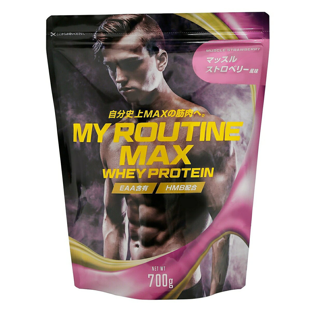 マイルーティーン (MY ROUTINE) マイルーティーンMAX　マッスルストロベリー風味　700G サプリメント プロテイン 3868
