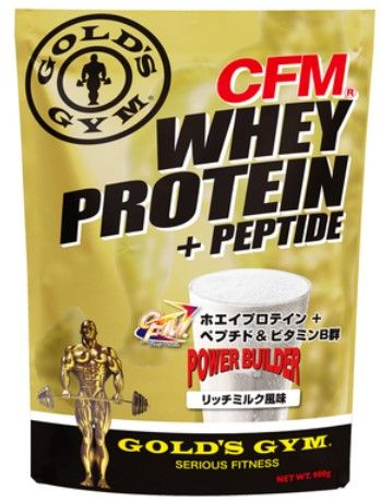 ゴールドジム (GOLD'S GYM) CFMホエイプロテイン+ホエイペプチド&amp;ビタミンB リッチミルク風味 2kg サプリメント プロテイン F3320