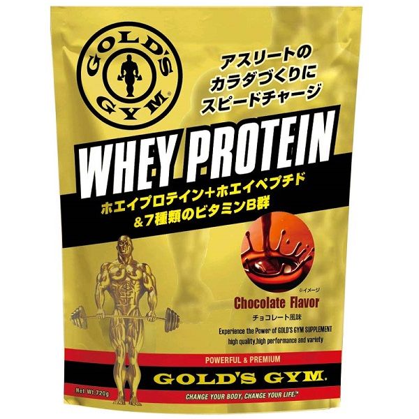 ゴールドジム (GOLD'S GYM) ホエイプロテイン+ホエイペプチドチョコレート風味720g サプリメント プロテイン F5572