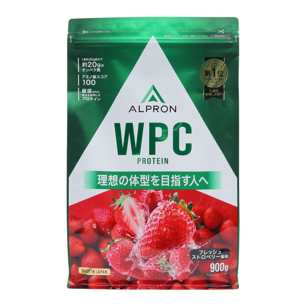 プロテイン WPCプロテイン フレッシュストロベリー風味 900g ALPRON WPC ホエイプロテイン アミノ酸 たんぱく質