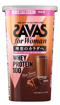 明治 ザバス フォーウーマン ホエイプロテイン100 ミルクショコラ風味 (280g) プロテインパウダー SAVAS　※軽減税率対象商品