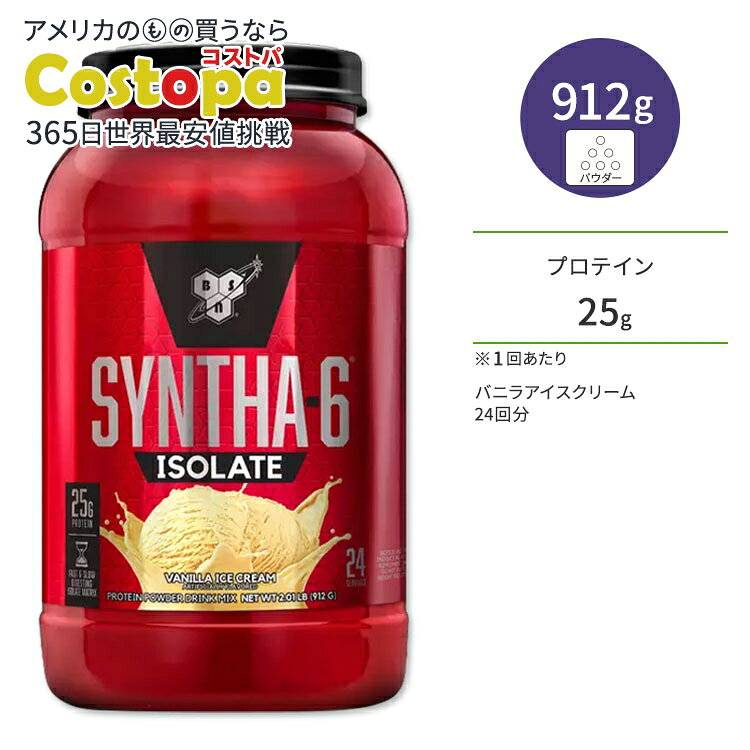 シンサ-6 アイソレート バニラアイスクリーム 912g (2.01lbs) 24回分 BSN (ビーエスエヌ)【正規契約販売法人 オフィシャルショップ】